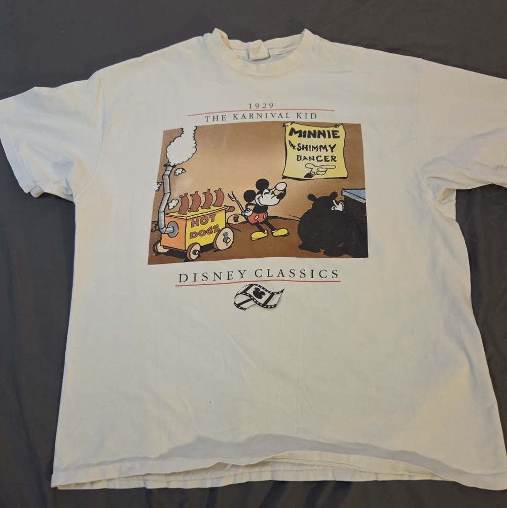 Vintage 90s 1990 Disney Store tee shirt Karnival Kid Mickey Mouse size M